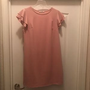 Ces Femme Blush pink ruffle sleeve dress